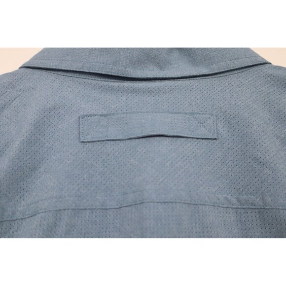 Duluth 2XL Tall Tri Vent Relaxed Fit Blue Short Sleeve Button-Up Shirt - Picture 12 of 12